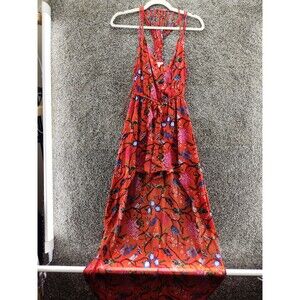 Y2k Candies Xs Red Floral Romper With Train
